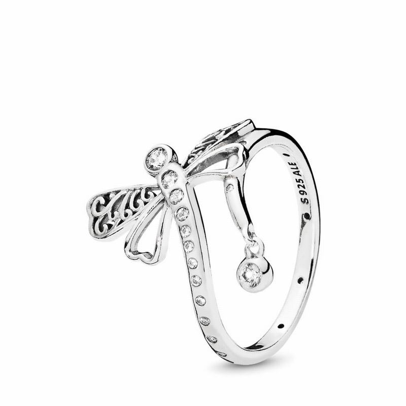 Pandora Dreamy Dragonfly Stackable Ring Silver Egypt QW5971830